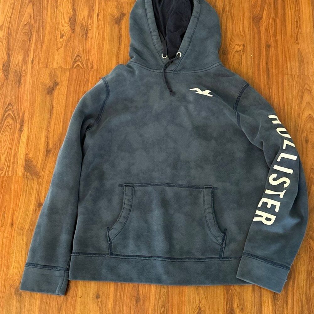 Hollister California blue iconic feel good fleece hoodie sweatshirt size XL - Picture 2 of 4